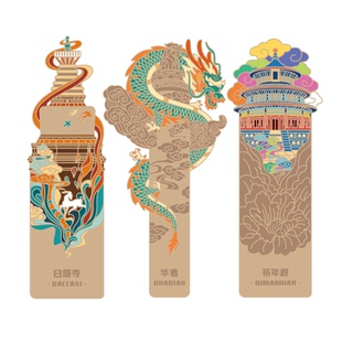 北京透光冰箱贴书签天坛祈年殿白塔寺天安门故宫文创旅游纪念礼物