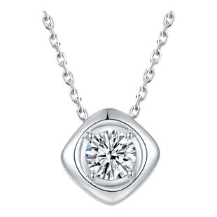 VISINGD色1克拉莫桑钻吊坠项链可过测钻笔有腰码带证书