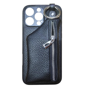 收纳储物iPhone17promax零钱包15苹果16p手机壳11指环适用12潮牌卡包女时尚口袋air装东西拉链钥匙包皮纹创意