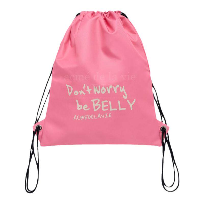 ADLV秋冬季包袋 四叶草粉红熊BELLY系列熊印花抽绳健身包收纳书包