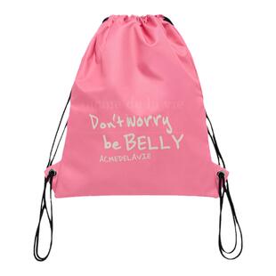 ADLV秋冬季包袋 四叶草粉红熊BELLY系列熊印花抽绳健身包收纳书包