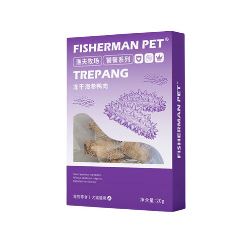 Fisherman pet渔夫牧场饕餮系列冻干海参鸭肉青口贝猫咪狗狗零食