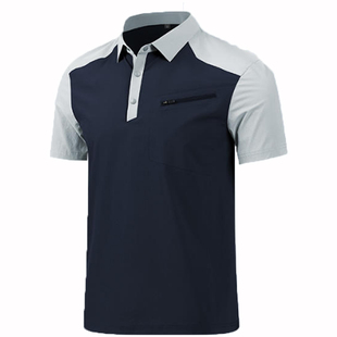 4s店速干T恤工作服定制印logo夏季高端无痕工装polo衫男翻领短袖