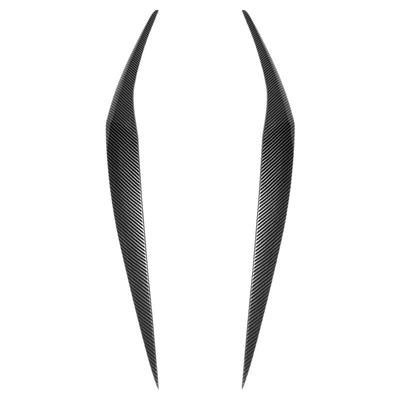 适用于福特嘉年华13-14款前大灯灯眉车贴外饰片个性改装碳纤纹