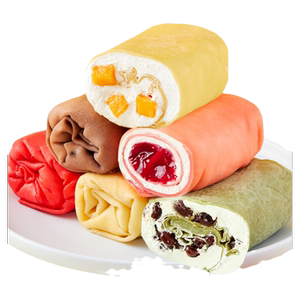 毛巾卷蛋糕网红甜品榴莲千层奶油零食糕点抹茶芒果早餐食品面包