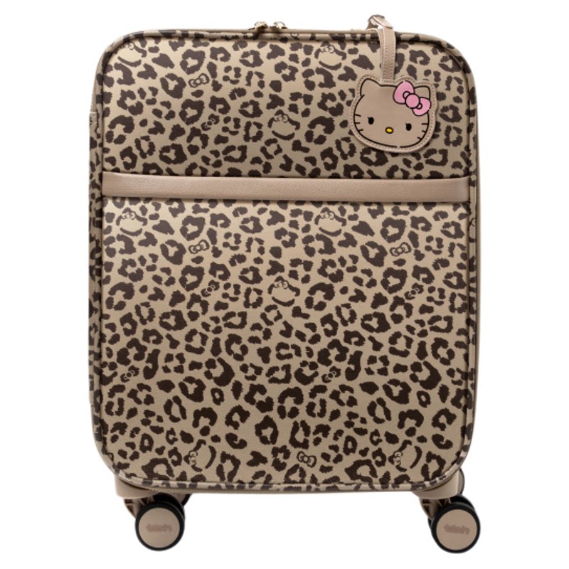 tbh野兽派家居Hello Kitty豹纹仿皮革材质登机箱18寸旅行箱行李箱