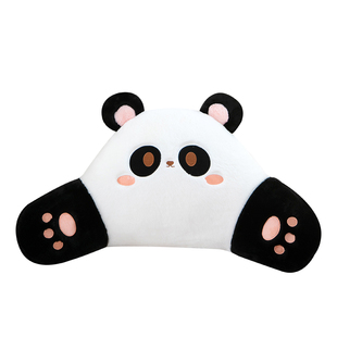 熊猫腰靠抱枕玩偶可爱奶油风沙发客厅床头飘窗靠背靠枕办公室靠垫