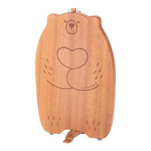 树可迷你可立砧板可小熊实木切菜板水果辅食厨房小案板乌檀木刀板