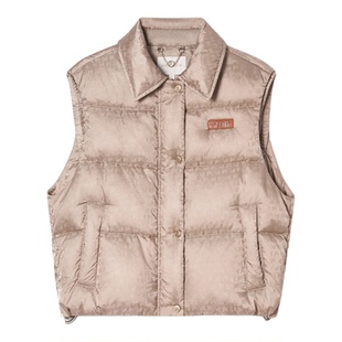 PSALTER诗篇短款定制提花面料鹅绒马夹羽绒服2025冬款