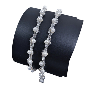 S形小珍珠钻链条 衣服领口肩带袖口发饰头箍装饰diy饰品配件手工