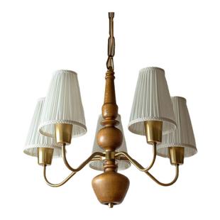 芬兰中世古董纪褶边美式复古客厅中古餐厅老钱风枝形卧室吊灯