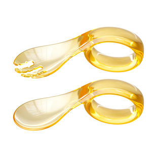 婴儿训练叉勺一岁以上宝宝学吃饭自主进食勺子PPSU辅食勺儿童餐具