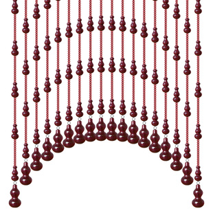 桃木葫芦门帘水晶帘子卫生间隔断帘大门对卧室入户遮挡免打孔珠帘