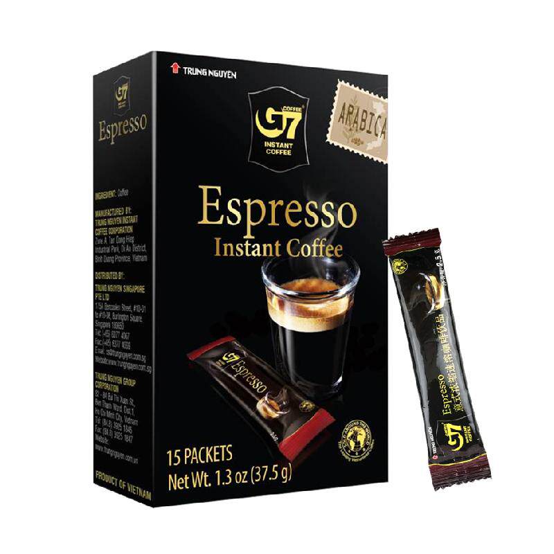 【自营】中原G7意式浓缩黑咖啡Espresso速溶黑咖啡粉提神越南进口