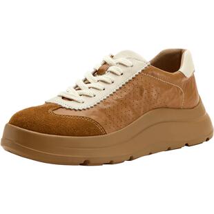 Bata羊皮书德训鞋2026春商场新款羊皮厚底复古加绒运动鞋AD153AM6