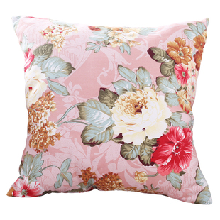 蒙月全棉靠垫套65X65正方形大号老粗布抱枕套不含芯可定做各尺寸