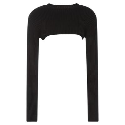 长袖套头纯色休闲针织衫