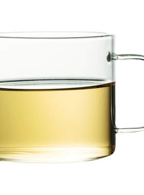 一屋窑带手把拍档杯高硼硅玻璃杯