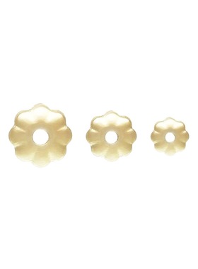 花托珠帽孔记14K包金隔珠片珠托