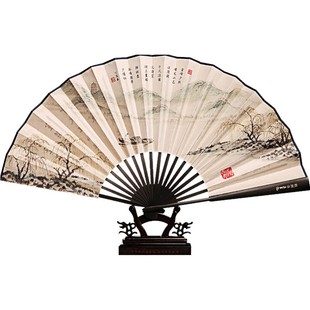 扇子王星记中国古风汉服随身折叠夏季定制绢扇丝绸男扇礼品扇折扇