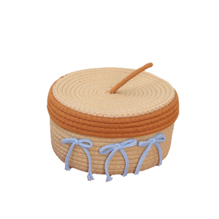 可爱桌面收纳筐家用文具遥控器零食收纳篮化妆品收纳盒编织收纳筐