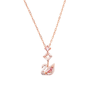 Swarovski/施华洛世奇20新品粉钻色天鹅Y型女锁骨长款项链5473024