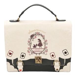 爱丽丝梦游仙境扑克牌剪影画包lolita包双肩包 女式