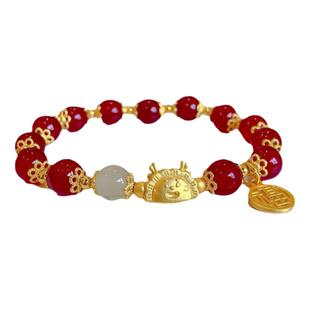 儿童手链女童一龙蒸饺新中式本命年女生手串饰品女孩生日新年礼物