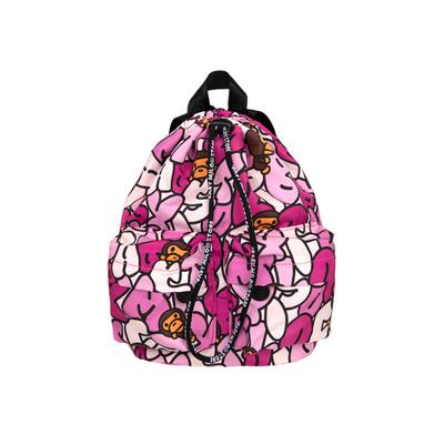 BAPE卡通小猴迷你抽绳双肩包