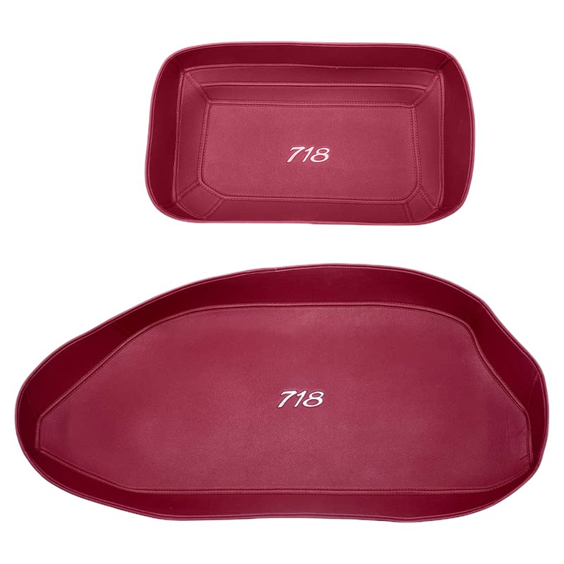 适用保时捷718后备箱垫boxster/cayman敞篷3D立体全包围前备箱垫