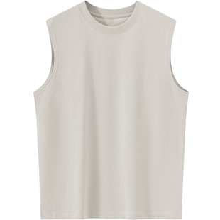 丝光棉冰丝背心男士健身运动坎肩凉感速干汗衫7A抗菌无袖t恤宽肩