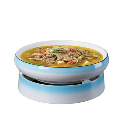 中式商用轻奢蒸气加热炉圆形干锅菜汤盘子饭店快餐店明档摆盘餐具
