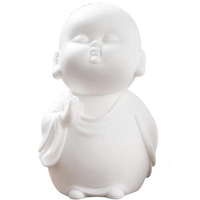解压治愈系可爱小沙弥陶瓷摆件