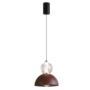 帕莎 床头吊灯 中古风胡桃木床头吊灯新款入户玄关升降悬浮小吊灯