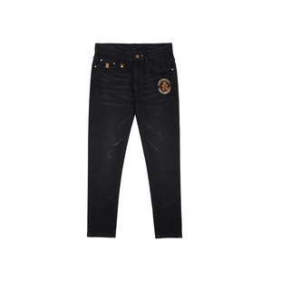 【磨毛加厚】Raidy Boer/雷迪波尔男刺绣字母双头鹰牛仔裤6023-70