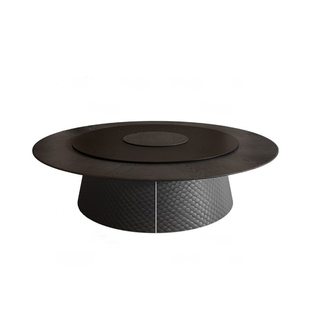 新中式酒店电动餐桌大圆桌椅实木岩板转盘饭店餐厅会所3米15~20人