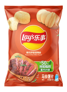 乐事薯片得克萨斯烧烤味40g