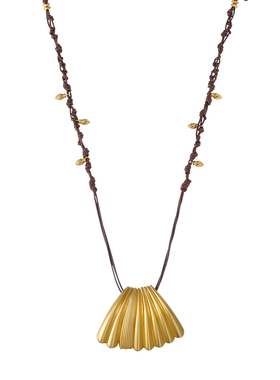 MONSECRET经典棕榈叶夸张长项链