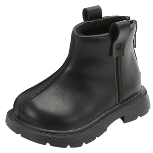 宝宝学步鞋子冬季棉鞋男童马丁靴子软底婴儿童鞋加绒皮鞋女童短靴