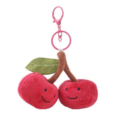 毛绒玩偶钥匙扣可爱樱桃包包挂件生日礼物顺滑书包饰品创意小礼物