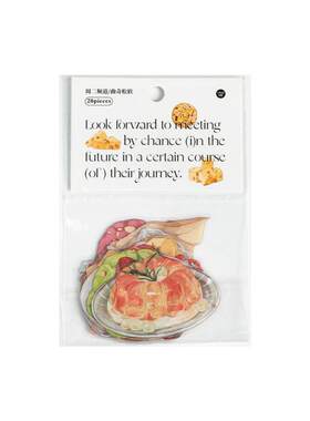 贴纸面包咖啡烘焙食物贴画