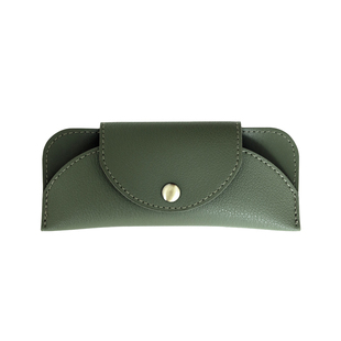 莫兰迪色PU皮眼镜袋 墨镜保护袋 自动闭合收纳袋 便携防尘眼镜盒