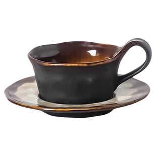 MODASEN丨窑变 BYDO复古不规则陶瓷咖啡杯碟拉花杯下午茶杯情侣杯