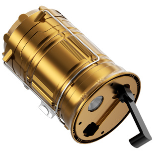 太阳能手摇发电多功能马灯应急手电筒强光充电宝野外露营生存装备