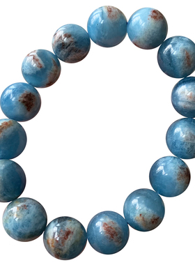 天然巴西岛屿海蓝宝水晶绿柱石女