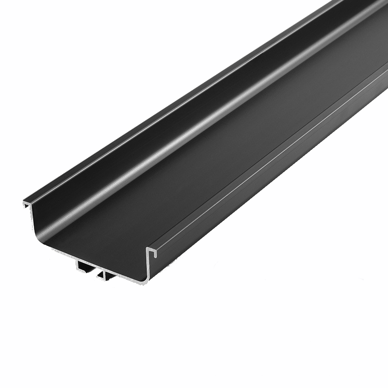 鋁合金免拉手帶Led燈家用櫥柜C型拉手公寓廚房柜體隱形拉手嵌入式