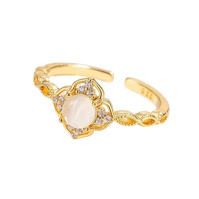 《清晨白露》法式轻奢猫眼石戒指