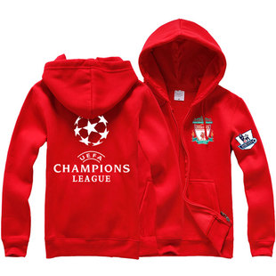 2024秋冬装抓绒拉链卫衣英超欧冠足球红军切尔西曼联曼城皇马外套