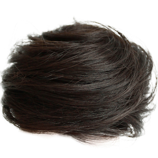 甜妹双丸子头假发发圈真发减龄花苞头盘发神器古风拉花蓬松假发包