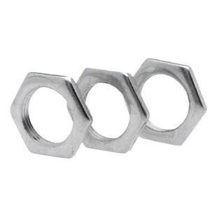 GB808镀锌细牙薄螺母铁六角扁螺母灯饰螺母M8*1M10x1M12*1.25-M24